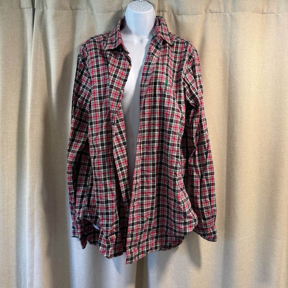 Ralph Lauren Classic Fit Plaid Button-Up Shirt Menswear L‎
